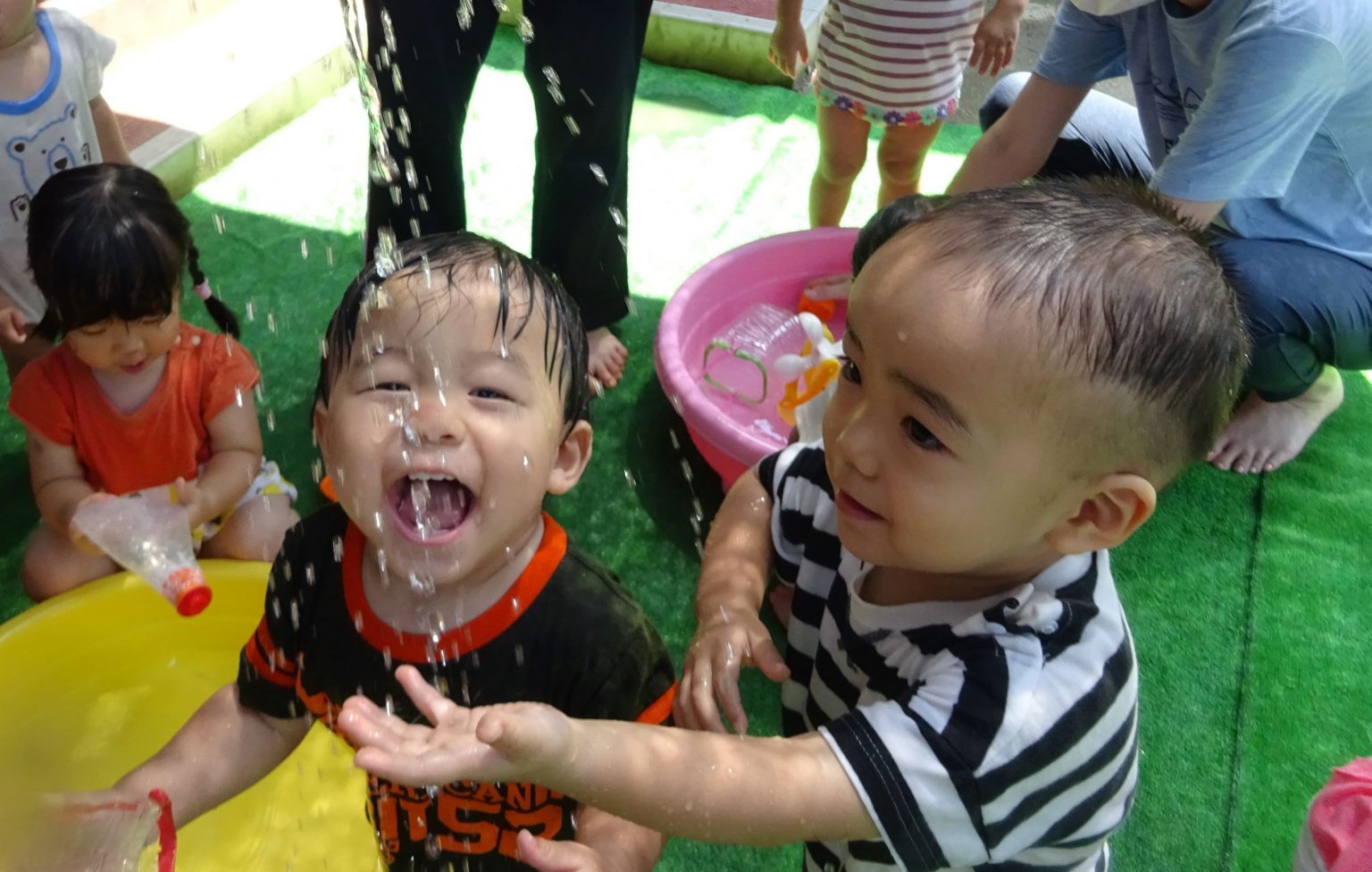 水遊びがはじまったよ♪