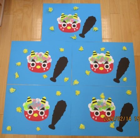 みんなでポンポンスタンプ楽しかったね